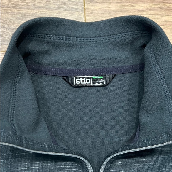 Stio Gannett Peak Fleece Half Zip in Heathered Black Size Medium - Picture 2 of 10